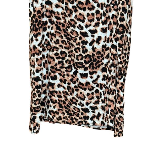 NWT Vero Moda Tan Leopard Print Spaghetti Strap Mini Cocktail Dress Size XL - Picture 8 of 8